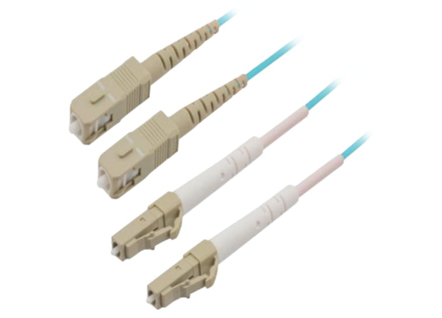 L-Com Dual LC-SC UPC to SC UPC Fiber Optic Patch Cables