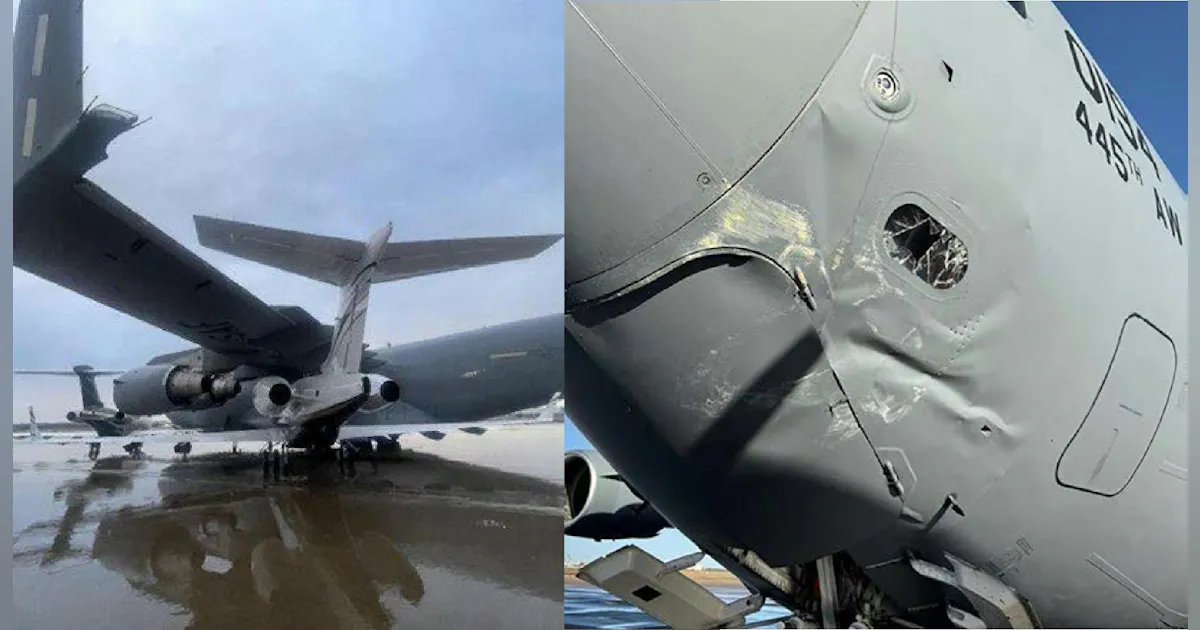 Photograph accompanying Incremental sheet forming cleared an airworthiness gate on a crewed C-17