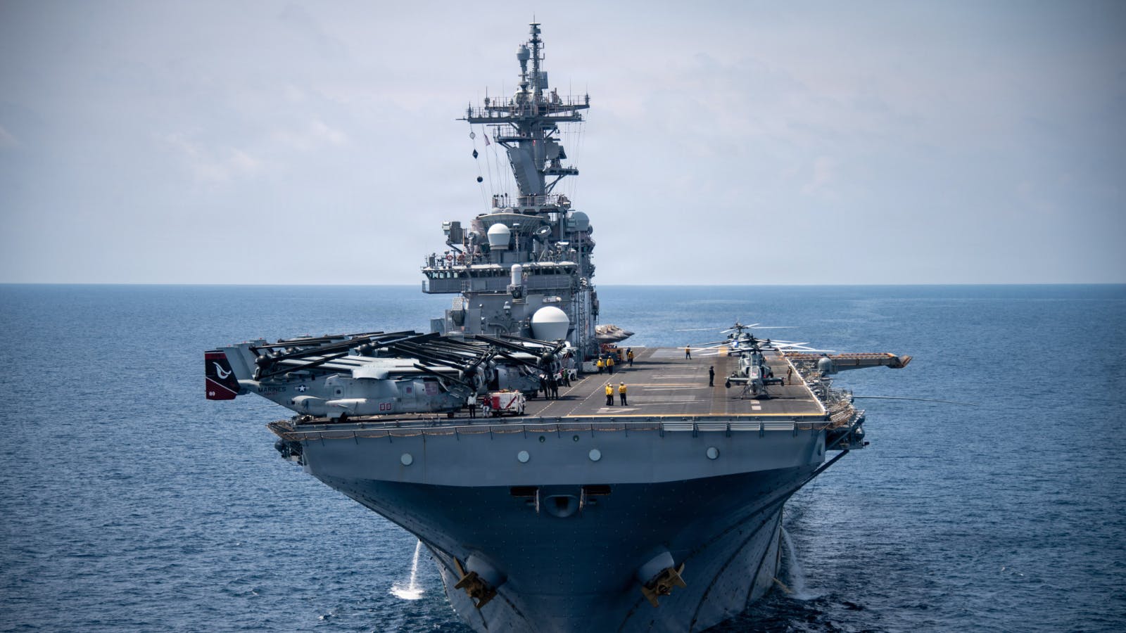 The USS Boxer at sea