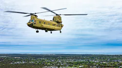 A CH-47F Chinook helicopter from the Connecticut Army National Guard flies over Nantucket, Mass. The CH-47F Chinook helicopter features a Common Avionics Architecture System (CAAS) cockpit. U.S. Army photo by Sgt. Matthew Lucibello.