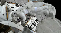 NASA astronaut Jessica Meir prepares to enter the Quest airlock and complete a spacewalk outside the International Space Station. NASA photo.