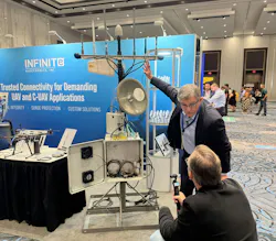Gabriel Guglielmi, VP Product Development at Infinite Electronics, describes the company’s counter-drone mockup demonstration at a recent UAV trade show