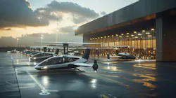 Figure 2: Even smaller vertiports will require significant charging infrastructure. (Source: Anna/stock.adobe.com; generated with AI)
